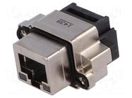 Connector: RJ45; socket; with LED; IP68; for panel mounting; THT AMPHENOL COMMUNICATIONS SOLUTIONS