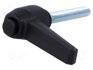 Lever; adjustable; Thread len: 40mm; Lever length: 50mm ELESA+GANTER