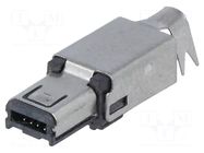 Connector: USB mini Hirose; plug; soldering; PIN: 4; ways: 4; 500mA CONNFLY