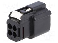 Connector: automotive; plug; female; MX150L; for cable; PIN: 4; IP67 