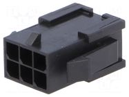 Connector: wire-wire; plug; male; PIN: 6; Micro-Fit 3.0; 3mm; 2x3; 5A MOLEX