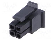 Connector: wire-board; plug; female; PIN: 4; Micro-Fit 3.0; 3mm; 2x2 MOLEX