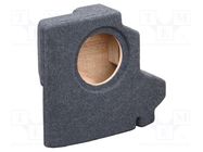 Car loudspeaker enclosure; MDF; gray melange; textil; 200mm; 8l BASSER