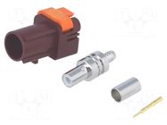 Connector: FAKRA; plug; male; straight; crimped; Cable: RG174,RG316 MOLEX