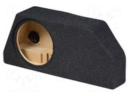Car loudspeaker enclosure; MDF; black melange; textil; 250mm BASSER