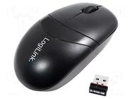 Optical mouse; black; USB; wireless,mini; No.of butt: 3 LOGILINK