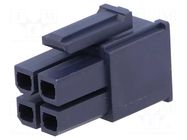 Connector: wire-wire/PCB; plug; female; PIN: 4; Mega-Fit; straight MOLEX