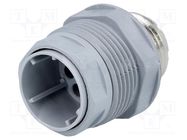 Connector: DIN 43651; socket; NR; male; PIN: 12; w/o contacts; 5A 