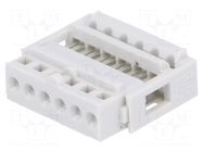 Connector: IDC; plug; female; PIN: 6; IDC; THT; 2.54mm; 1x6; 2.54mm TOMIC