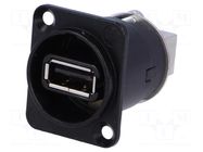 Adapter; socket; USB A socket-front,USB B socket-back; straight NEUTRIK