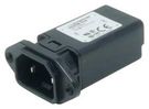 POWER CONN, IEC C18 INLET, 1A, QC