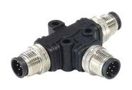 SENSOR SPLITTER, 12P M12 PLUG-2XM12 PLUG