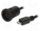 Adapter cable; USB B micro socket,USB B micro plug; 1310; IP65 ENCITECH