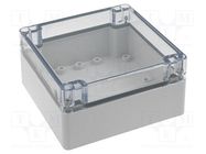 Enclosure: multipurpose; X: 120mm; Y: 122mm; Z: 65mm; EURONORD; grey FIBOX