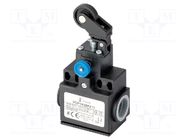 Limit switch; lever R 27mm, plastic roller Ø22mm,with reset POKÓJ