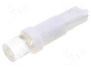 LED lamp; white cold; T5; 12VDC; 3lm; No.of diodes: 1; 0.24W; 140° OPTOSUPPLY