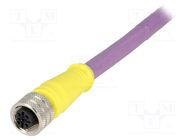 Plug; M12; PIN: 5; female; B code-Profibus; 5m; Insulation: PUR; IP67 MOLEX