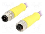 Cable: for sensors/automation; PIN: 5; M12-M12; B code-Profibus MOLEX