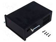 Enclosure: panel; X: 96mm; Y: 48mm; Z: 134mm; ABS; black; DINS SUPERTRONIC