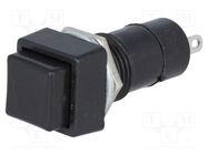 Switch: push-button; Pos: 2; SPST-NO; 3A/125VAC; OFF-(ON); Ø12mm NINIGI