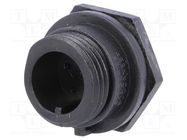 Connector: circular; socket; male; PIN: 6; w/o contacts; IP68; 125V BULGIN