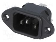 Connector: AC supply; socket; male; 10A; 250VAC; IEC 60320; C14 (E) BULGIN