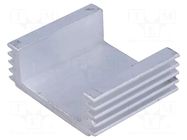 Heatsink: extruded; L: 35mm; W: 40mm; H: 15mm; 60cm2; Int.width: 28mm STONECOLD