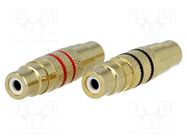 Adapter; RCA socket,both sides; 2pcs. ACV