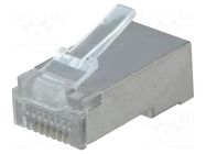 Connector: RJ45; plug; PIN: 8; shielded; 8p8c; for cable CONNFLY