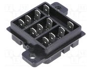 Socket; PIN: 11; 10A; 240VAC; H: 16mm; W: 37.8mm; on panel; connectors 