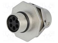 Connector: circular; socket,plug; PIN: 6; male; w/o contacts; RT360 AMPHENOL