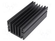 Heatsink: extruded; TO220; black; L: 100mm; W: 46mm; H: 33mm; anodized FISCHER ELEKTRONIK