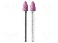 Grindingstone; Ø: 6mm; Ø: 3mm; 2pcs; aluminium oxide; Bit len: 10mm PG MINI