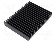 Heatsink: extruded; grilled; black; L: 75mm; W: 100mm; H: 15mm FISCHER ELEKTRONIK