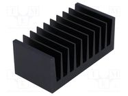 Heatsink: extruded; grilled; black; L: 50mm; W: 100mm; H: 40mm FISCHER ELEKTRONIK