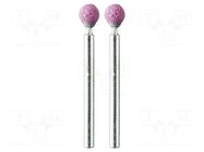 Grindingstone; Ø: 6mm; Ø: 3mm; 2pcs; aluminium oxide PG MINI