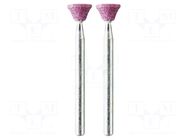 Grindingstone; Ø: 8mm; Ø: 3mm; 2pcs; aluminium oxide; Bit len: 6mm PG MINI