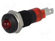 Indicator: LED; prominent; red; 24÷28VDC; Ø8.2mm; IP40; connectors SIGNAL-CONSTRUCT