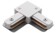 Connector for 1-phase track light rail angular (white)