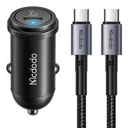 Car Charger McDodo CC-7493 65W With Mini White USB-C Cable With E-mark Chip 1m 100W (black), Mcdodo