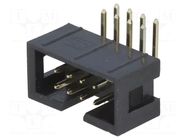 Connector: IDC; socket; male; PIN: 8; angled 90°; THT; gold-plated AMPHENOL COMMUNICATIONS SOLUTIONS