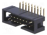 Socket; IDC; male; PIN: 16; angled 90°; THT; gold-plated; 2.54mm Amphenol Communications Solutions