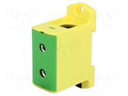 Splice terminal: rail; 320A; 690V; screw terminal; yellow-green OUNEVA