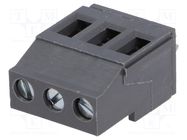 PCB terminal block; angled 90°; 5mm; ways: 3; on PCBs; 0.5÷4mm2 NINIGI