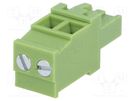 Pluggable terminal block; 5mm; ways: 2; angled 90°; plug; female XINYA