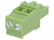 Connector: pluggable terminal block; plug; female; 15A; 300V; 1x2 XINYA