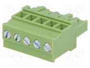 Pluggable terminal block; 5mm; ways: 5; angled 90°; plug; female XINYA