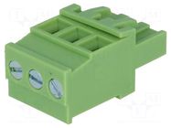 Connector: pluggable terminal block; plug; female; 15A; 300V; 1x3 XINYA