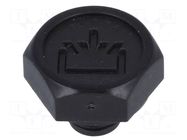 Fill plug; without side hole; Thread: G 1/8"; Overall len: 16mm ELESA+GANTER