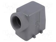 Enclosure for connectors: HDC; size 57.27; for cable; angled 90° ILME